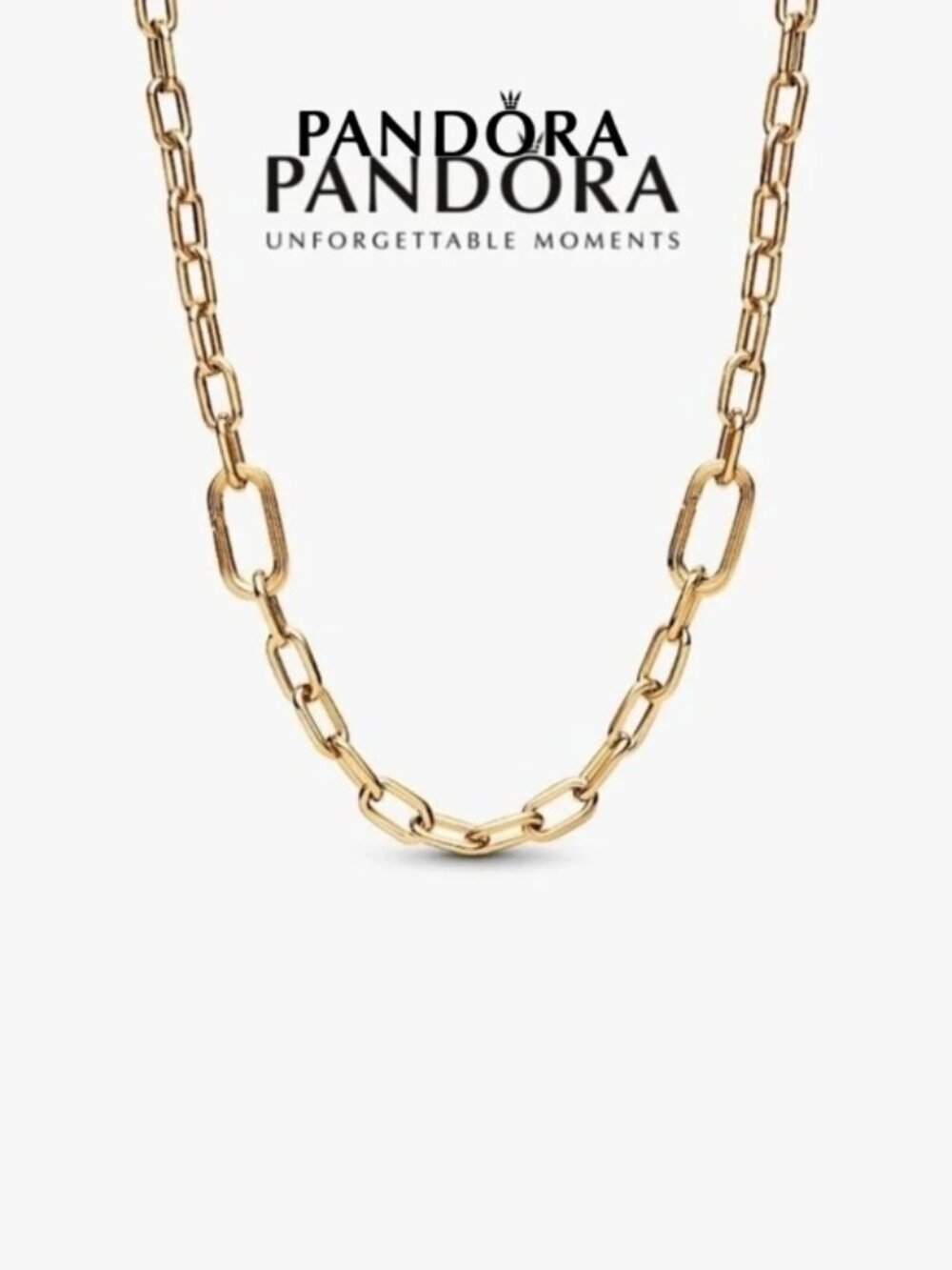 Pandora Gold Link Chain Necklace - Shiny Gold Tone